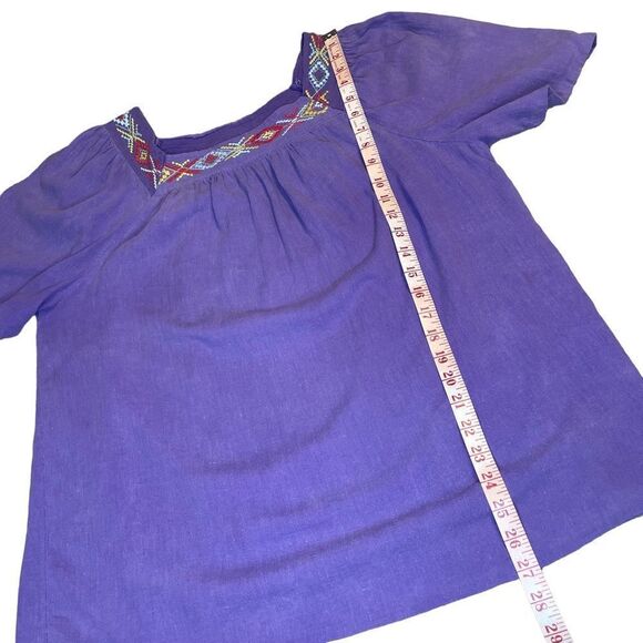 Purple embroidered Tunic - Ecco Bay - Picture 7 of 8